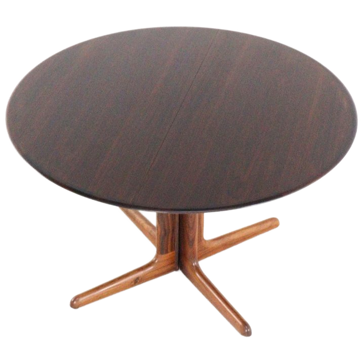 dyrlund Palissander Ronde 2x Verlengbare Tafel Eettafel Deens Vintage image 1