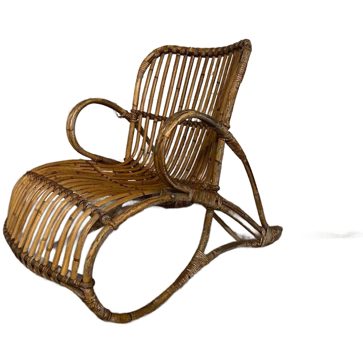 Rotan Dutch Design Fauteuil. Rohe. Vintage. Jaren ‘50. image 1