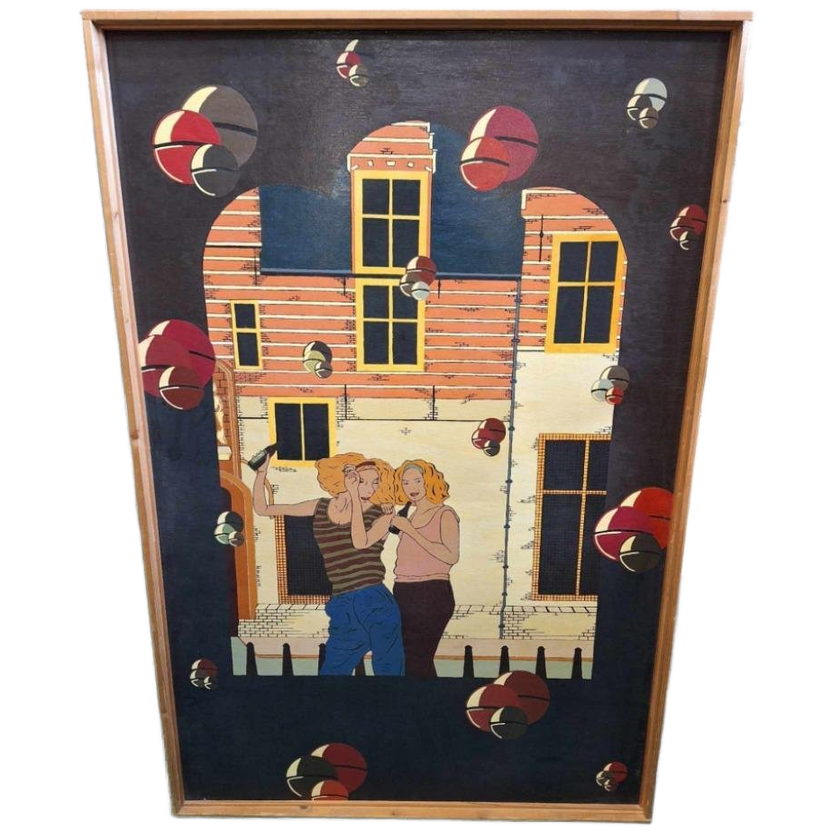 Kunst, Schilderij, Abstract Geverfd, Signatuur Plaisier. J image 1