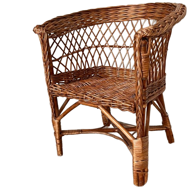 Rotan Vintage Kinderstoel image 1