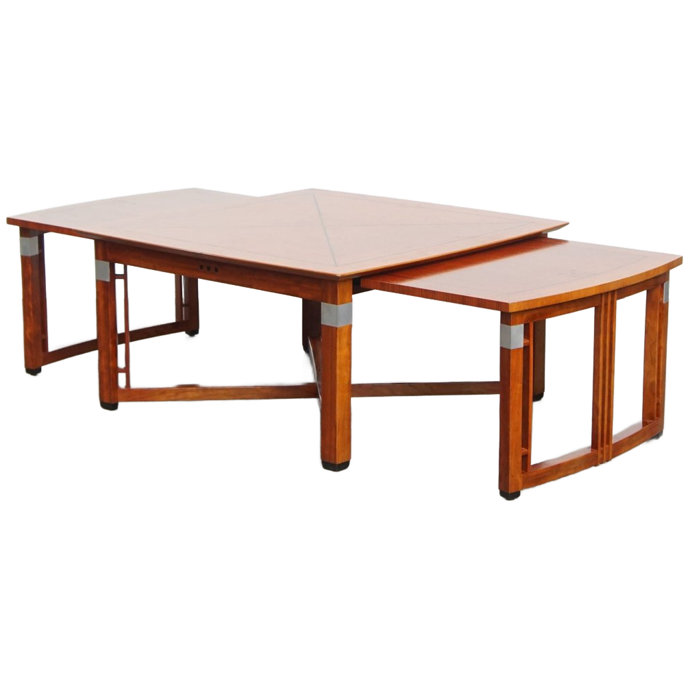 In Goede Staat Verkerende Art Deco Schuitema Design Salontafel Met Uitschuifbare Delen image 1