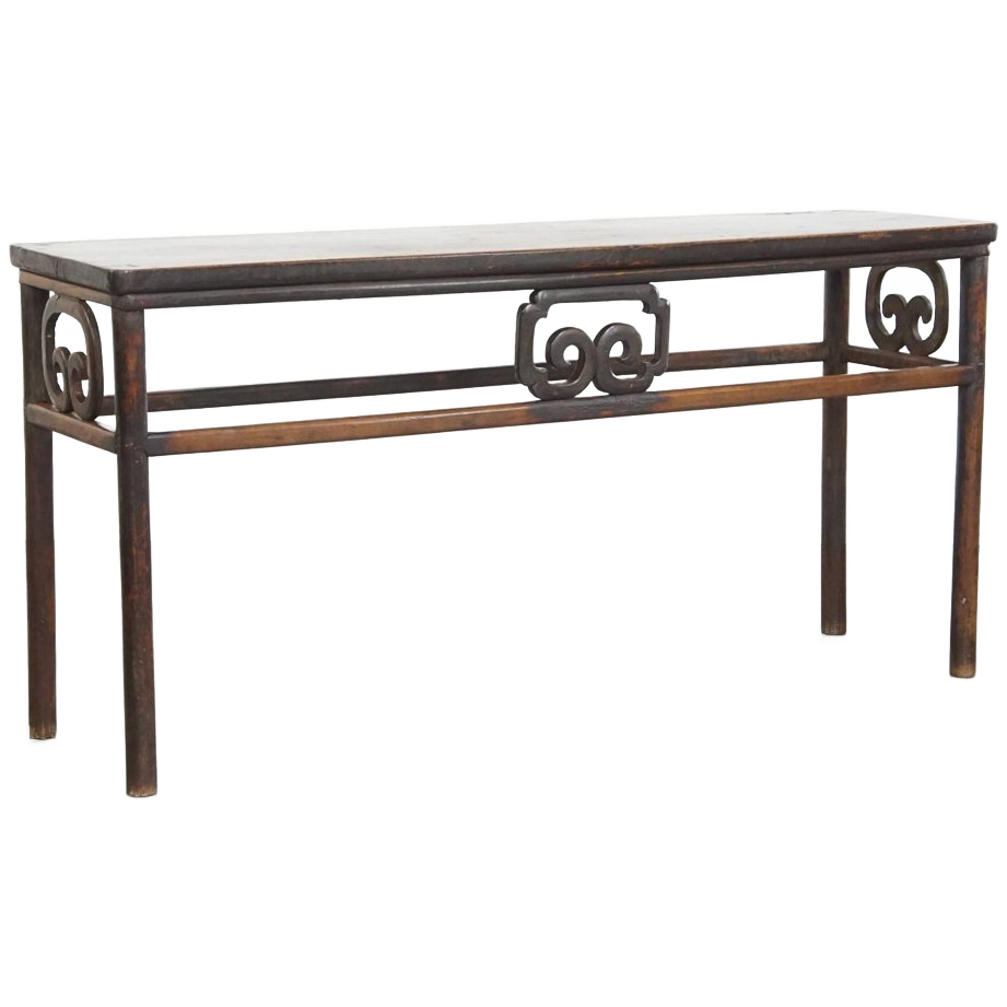 Antieke Chinese Side Table/ Altaar Tafel Uit Begin 1900 Met Een Zeldzame Single Piece Top image 1
