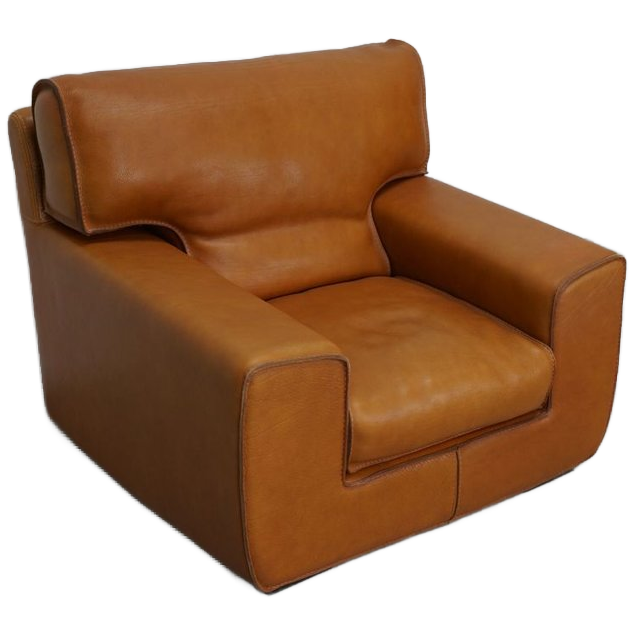 Roche Bobois Clubfauteuil In Tan/cognac Nekleer image 1