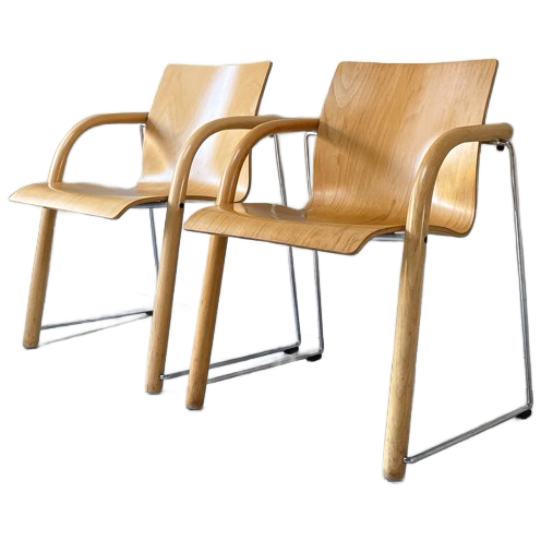 Vintage Houten Thonet Stoelen S320 image 1