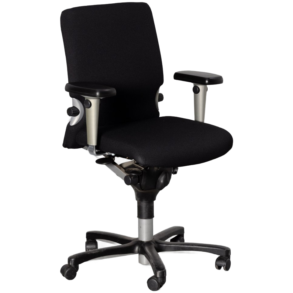 Bureaustoel Comforto 77, Zwart, 3D Armleggers image 1