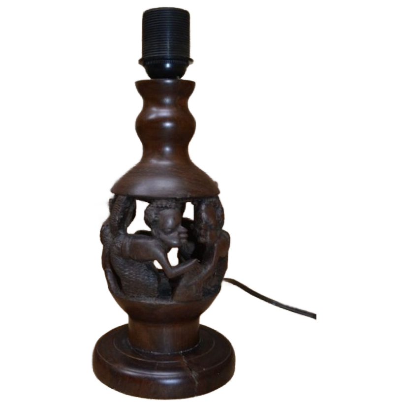 Schemerlamp Mens Figuur Tropisch Hout image 1