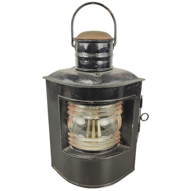 Oude Zwarte Scheepslamp image 1