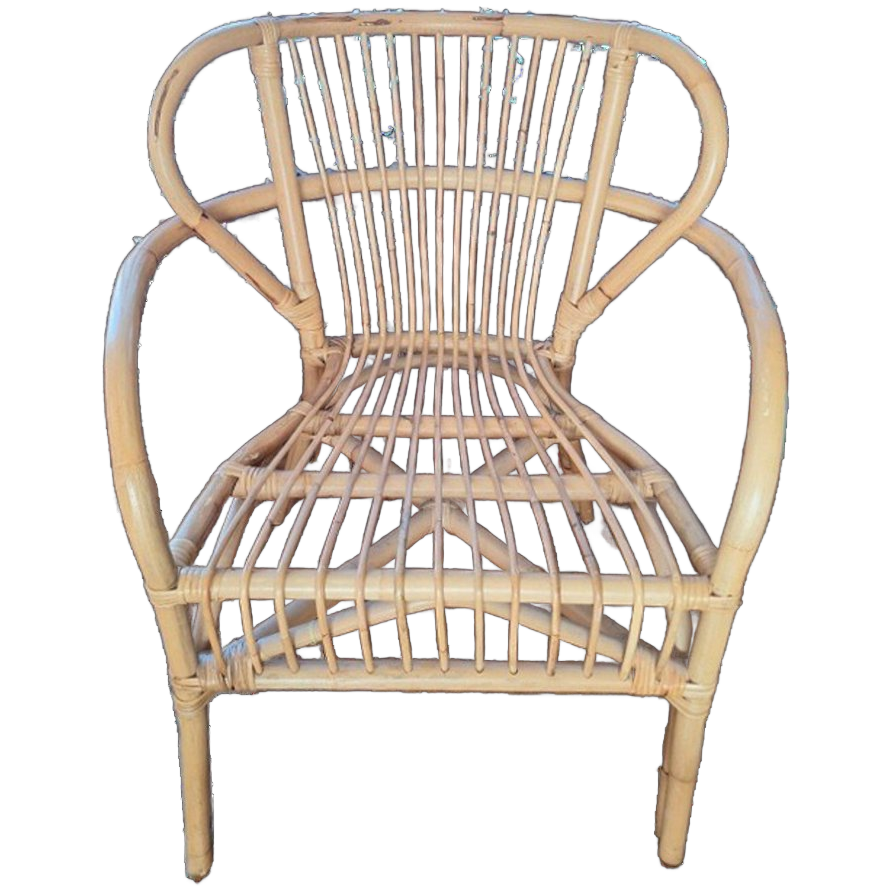 Rotan Stoel, Lichte Kleur In Perfecte Staat image 1