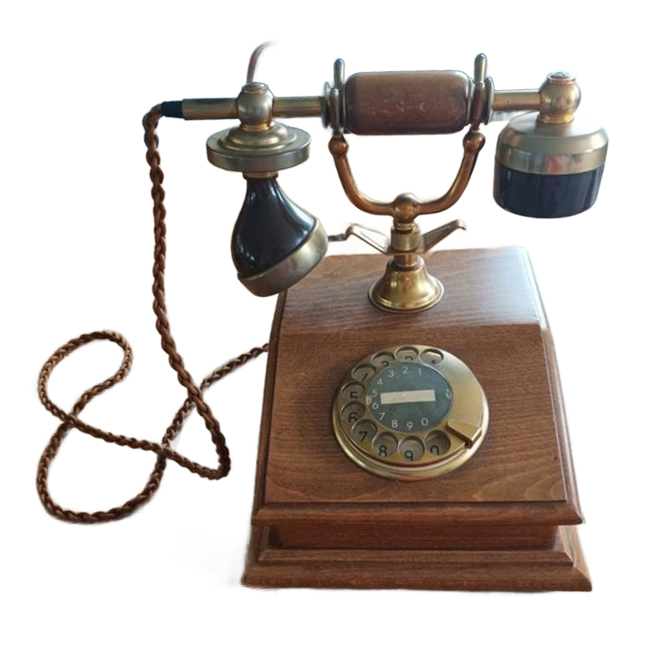 Vintage Houten Draaischijf Telefoon Ptt image 1