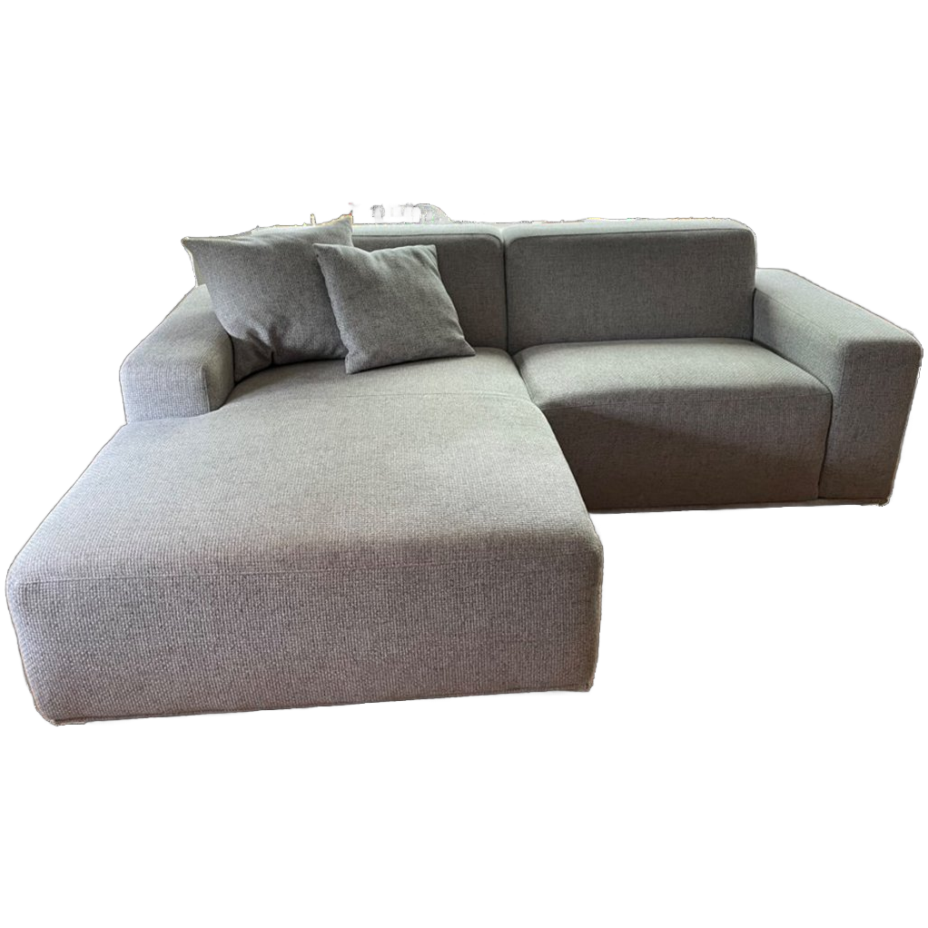Ruime Grijze Bank Met Chaise Longue image 1
