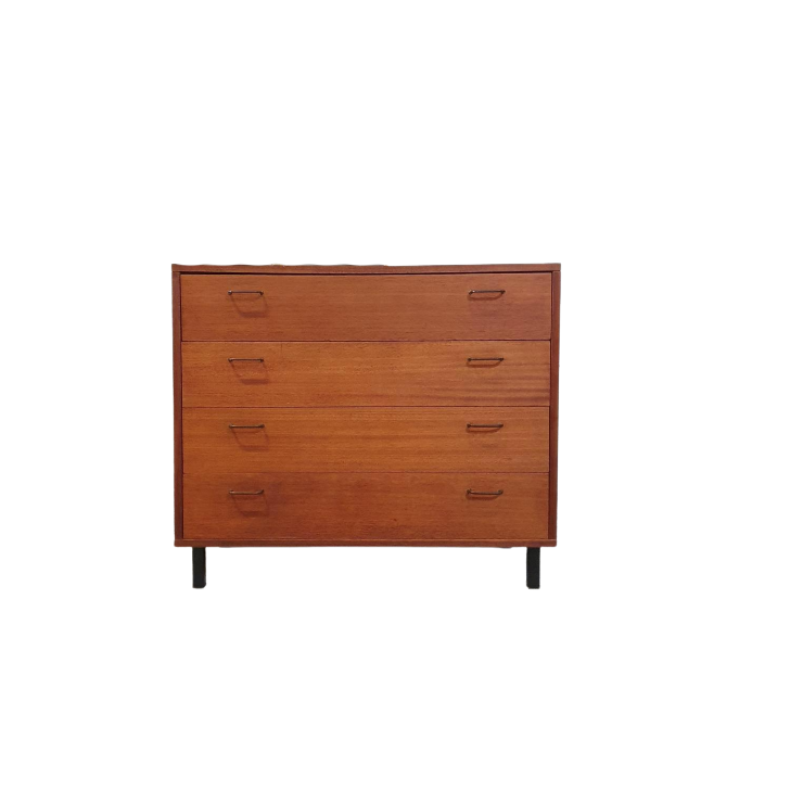 Bekijk Vintage Teak Ladenkast Wandkast Gangkast Kast Met 4 Laden op Reliving 🤩