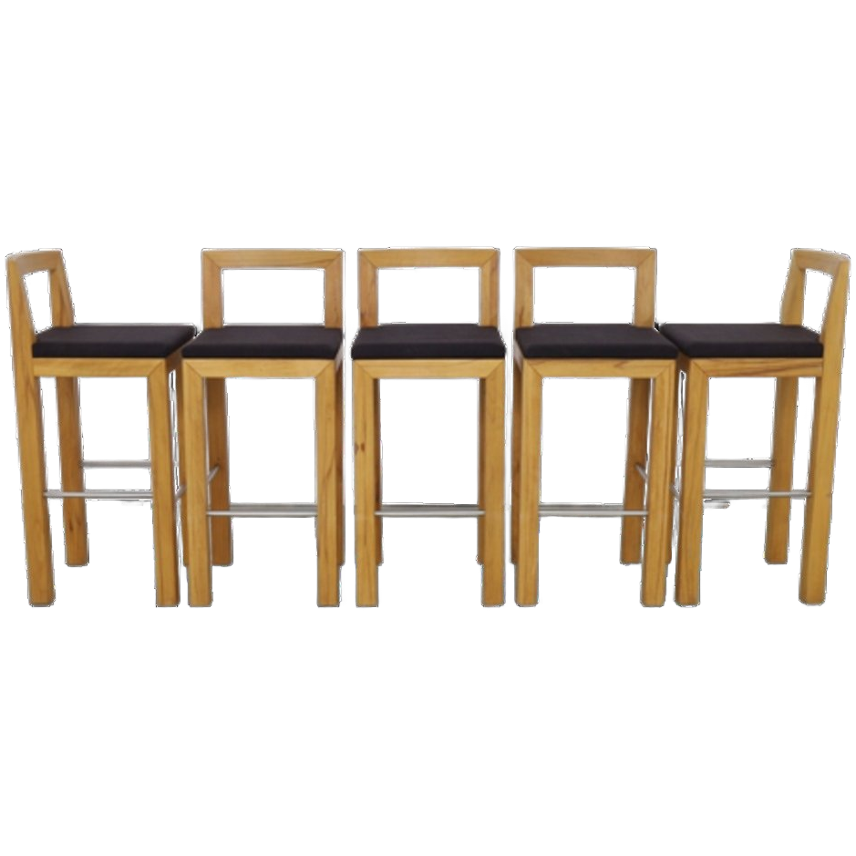 5x Barkruk Massief Hout Göhring image 1