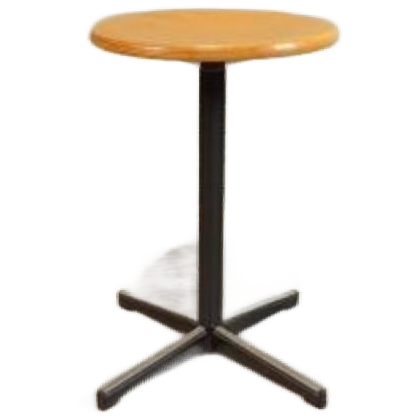 Vintage Industriële Kruk, Rond image 1