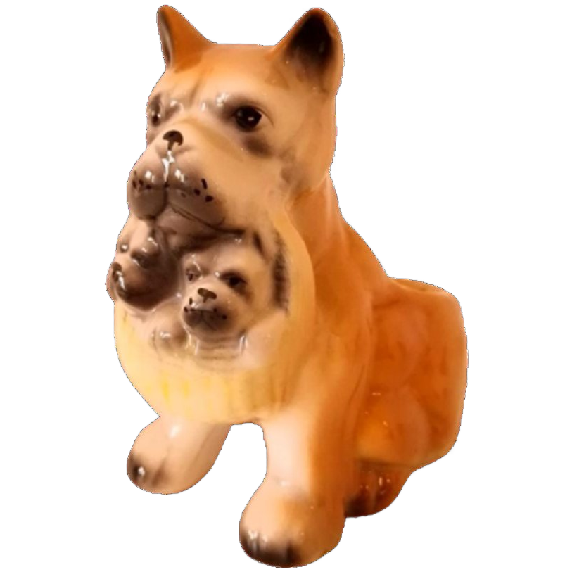 Vintage Bloempot Jaren 50 Boxer Hond Potje image 1