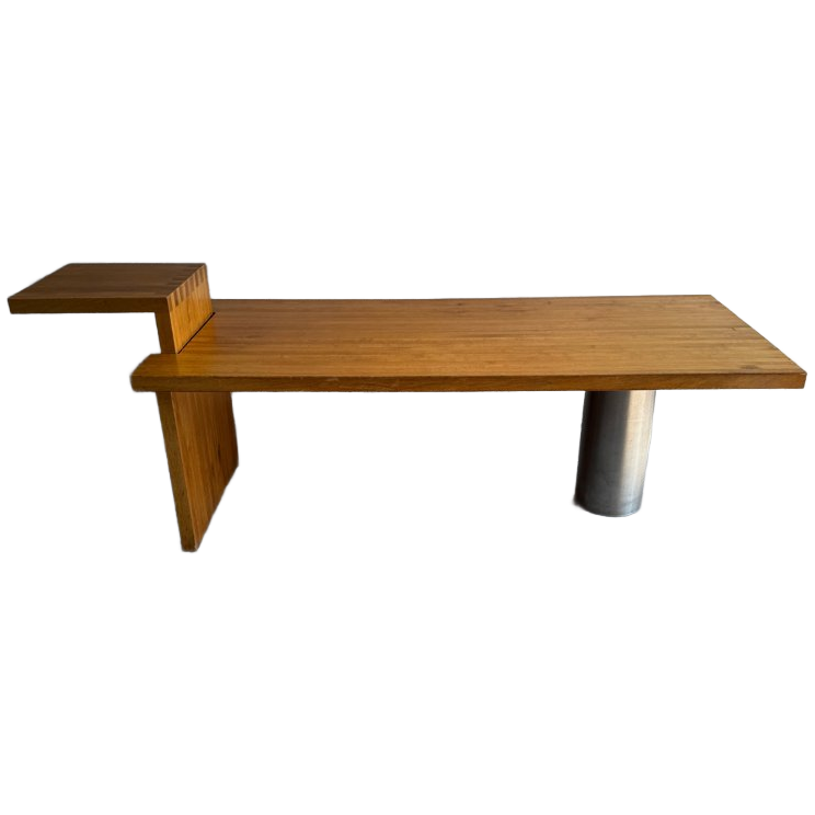 Geometric Brutalist Dining Table, 1980s image 1