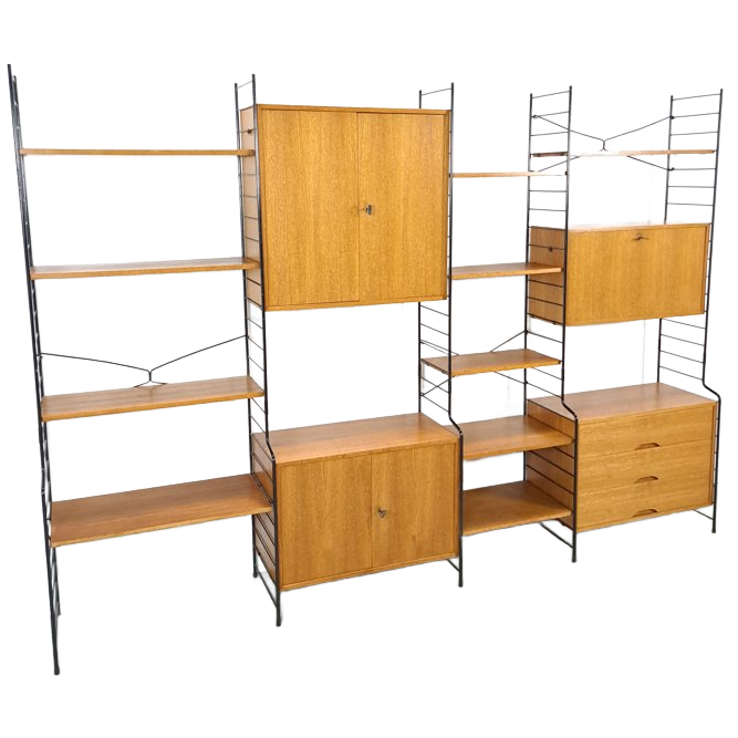 Design Whb Teak Modulair Lp Wandsysteem Vrijstaand image 1
