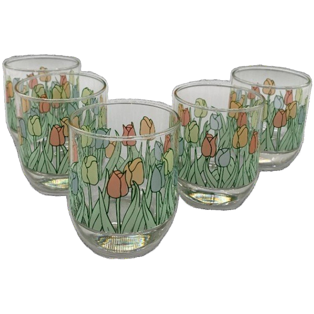 Set Sap Glazen Tulp Pastel 5 Stuks image 1