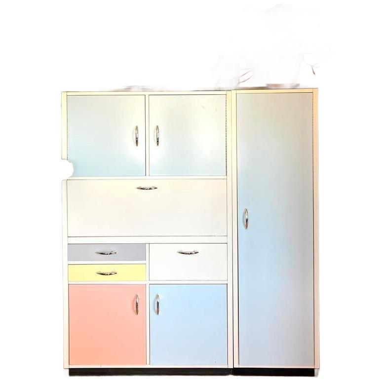 Vintage Original Tielsa Duitse Keukenkast Pastel | Kast image 1