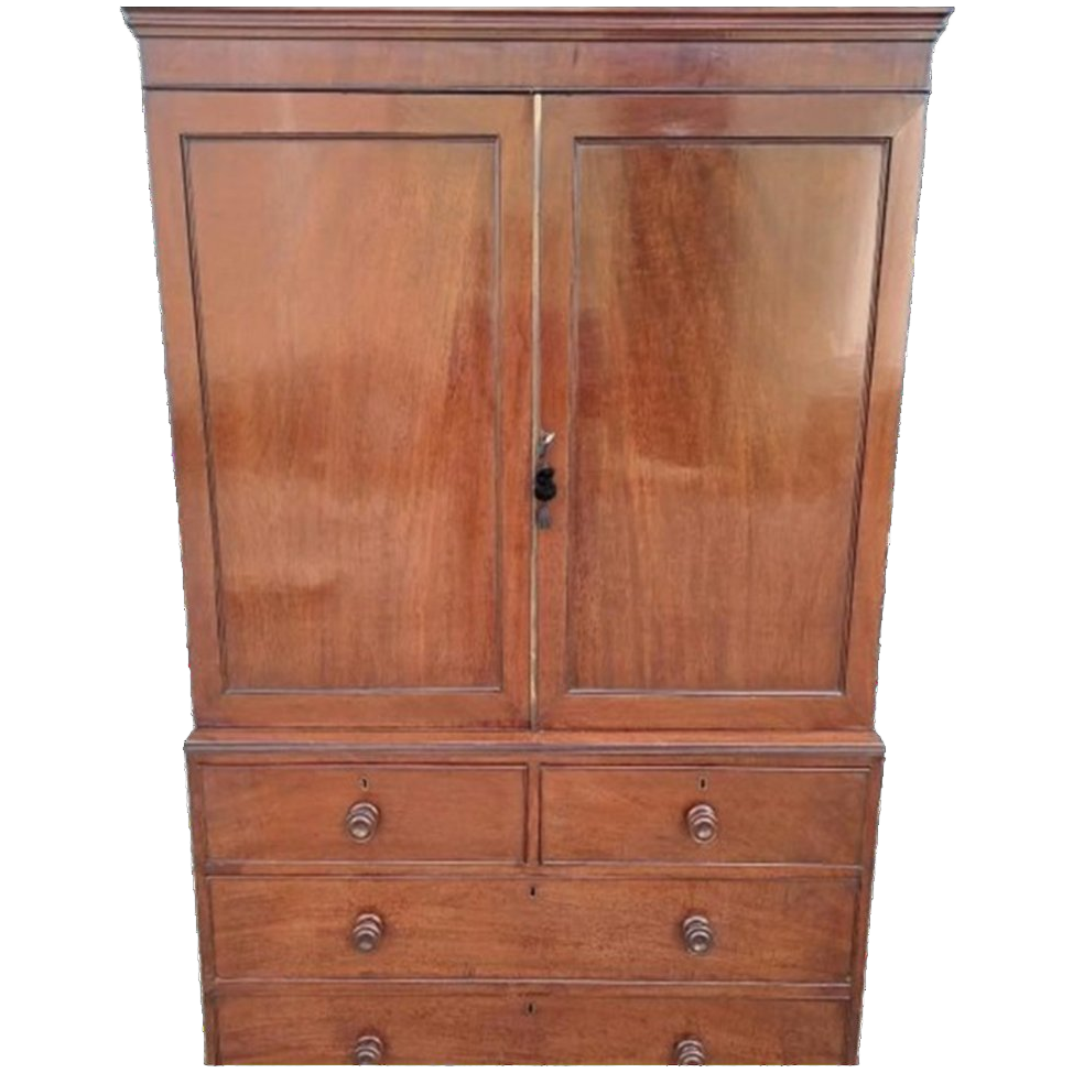 Antieke Engels Kabinet Mahonie Afm. 121x58cm En 195cm Hoog. image 1