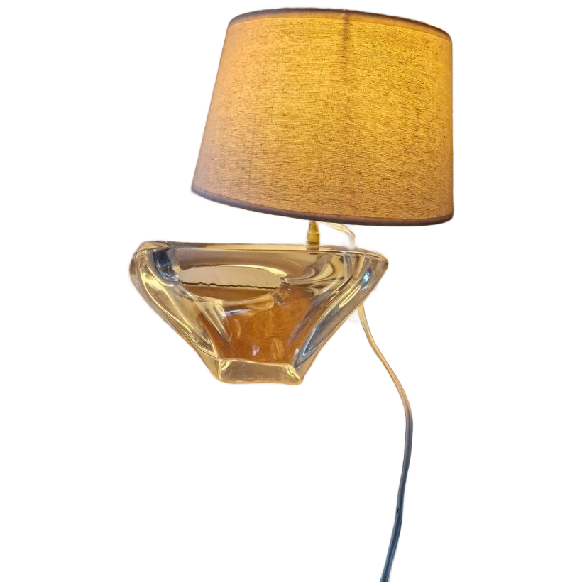 Vintage Tafel Lamp Kristal Daum Zeilboot Vintage Tafel Lamp image 1