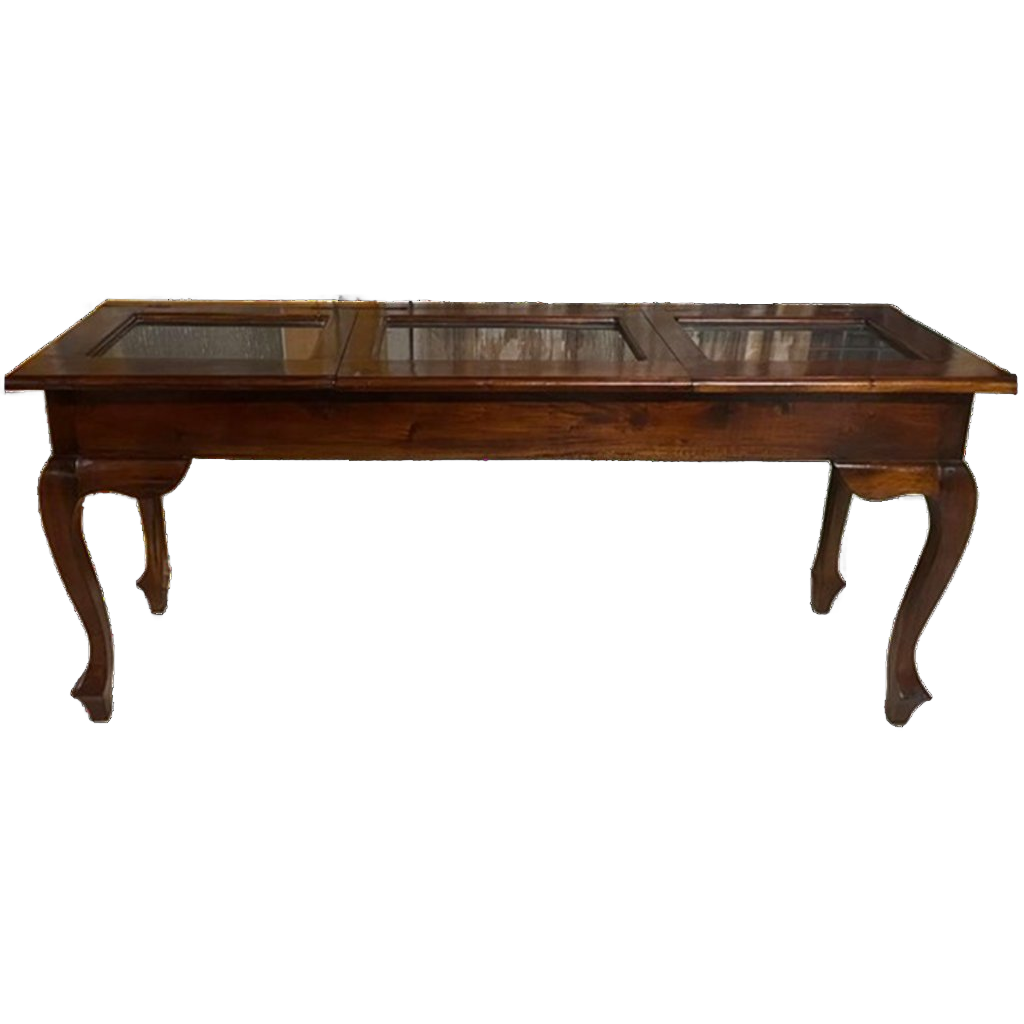 Oude Toonbank, Vitrine-tafel, Sidetable, Pronktafel. L 180cm image 1