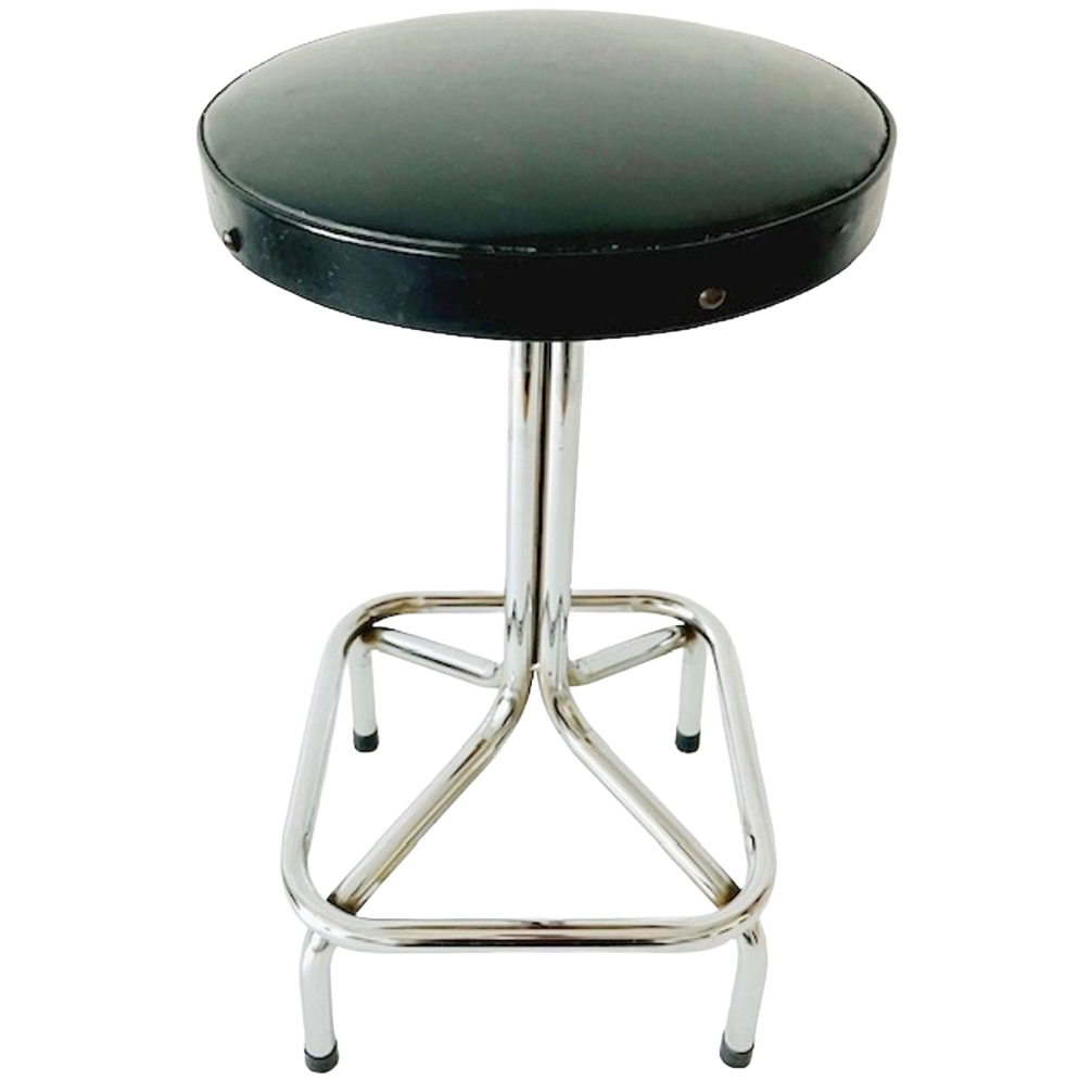 Vintage Buisframe Kruk Chroom Zwart image 1