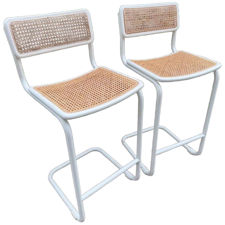 Vintage Cesca Barstoelen - Marcel Breuer Stijl image 1