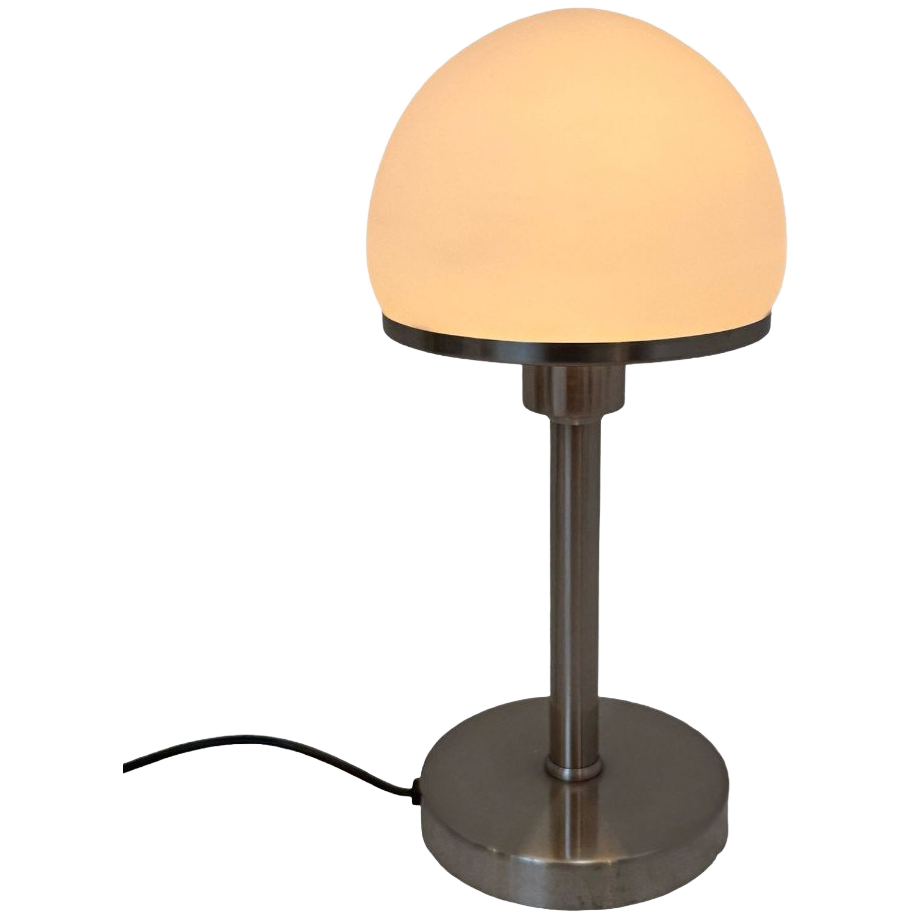 Bauhaus - Table Lamp With Opaline Glass - Attr. To Tecnolumen / Wagenfeld image 1