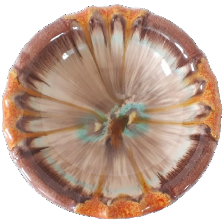 * Antieke Keramieke Schaal Fruitschaal image 1