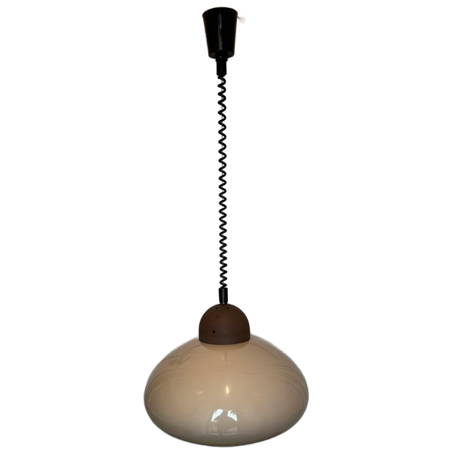 Mushroom Hanglamp Trekpendel Van Dijkstra, Jaren 70 image 1
