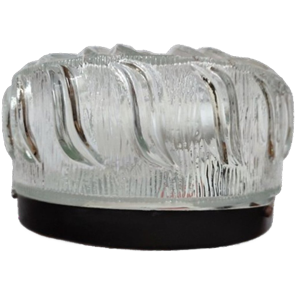 Vintage Plafondlamp Plafonnière Wandlamp Glas Organisch image 1