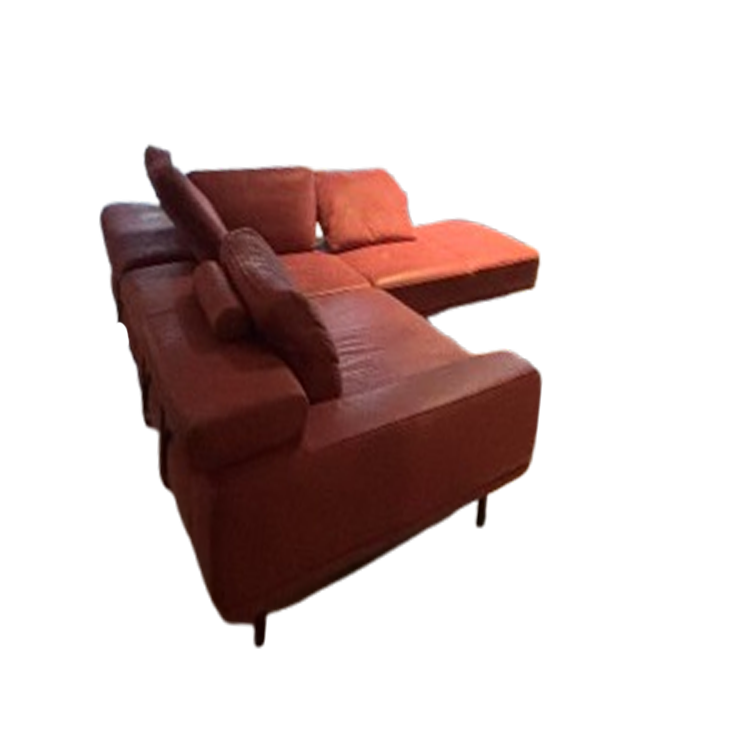 Design Leren Hoekbank Rood – Topkwaliteit, 2 Jaar Oud image 1