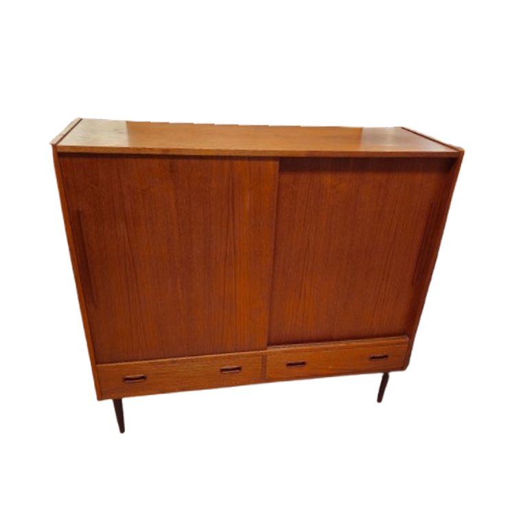 Vintage Deens Highboard Dressoir Teak Kast Kastje image 1