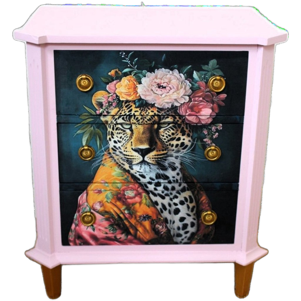 Een Roze Nachtkastje “glamour Tijger” image 1