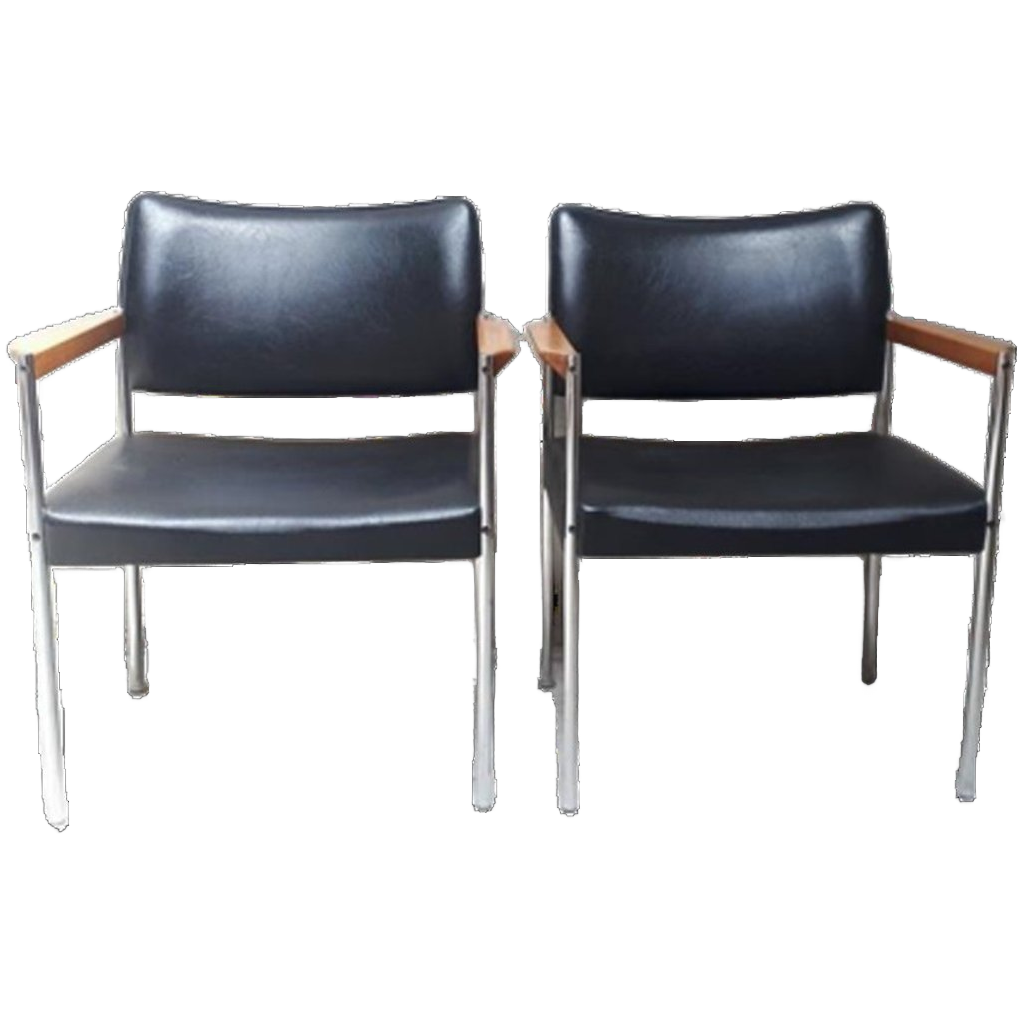 Set Van 2 Vintage Fauteuils Thereca Bauhaus Stijl Fauteuils image 1