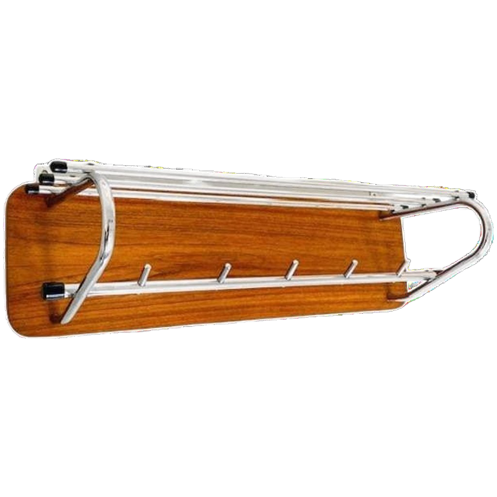 Deens Design Kapstok Teak Chroom Vintage 1960’s image 1