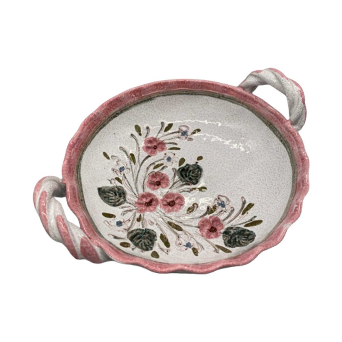 Duits Keramiek Schaaltje Roze Handarbeit image 1