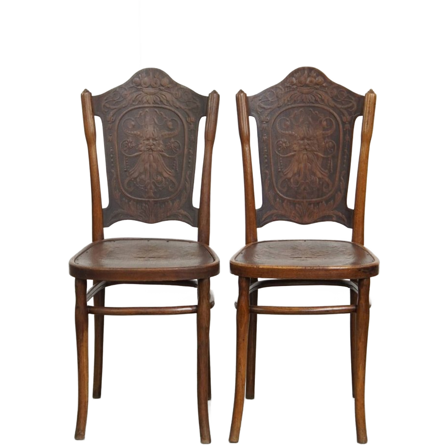 Set Van 2 Originele Jacob En Josef Kohn Bentwood Thonet Design Stoelen Uit Begin 20e Eeuw image 1