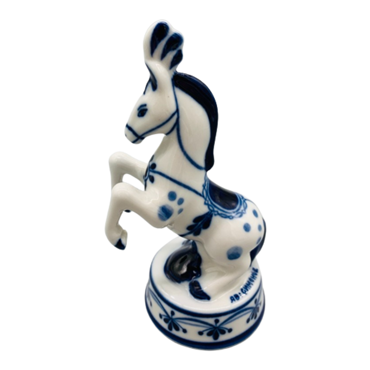 Gzhel Circuspaard Decoratie Blauw/wit image 1