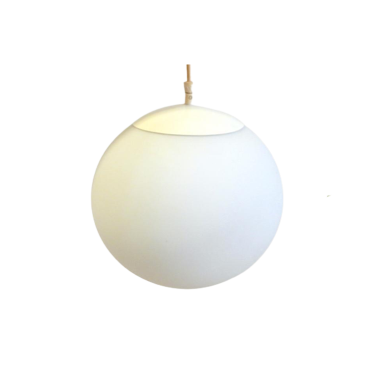 Retro Vintage Lamp Hanglamp Jaren 60 / 70 Melkglas Wit Bol image 1
