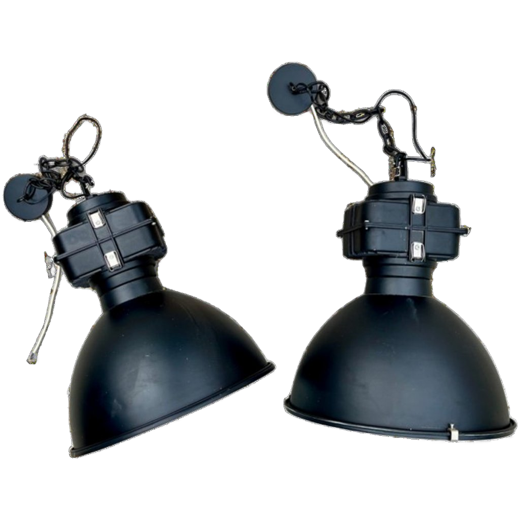 2x Grote Zware Industriële Lamp image 1