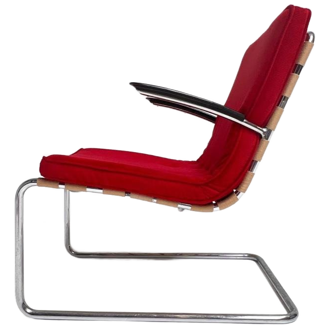 Unieke Vintage Gispen 411 Fauteuil, 1930's image 1