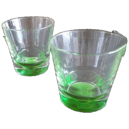 Vintage Design Glazen Groene Kegel In Bodem Holmegaard? 3 St image 1
