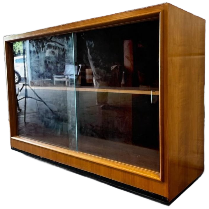 Vintage Lage Vitrinekast / Mini Dressoir / Tvkastje image 1