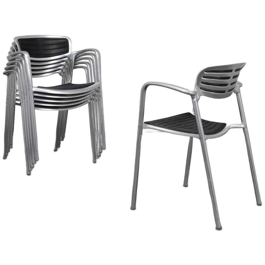 Set Of 6 Toledo Chairs By Jorge Pensi For Amat Spain, 1986 image 1