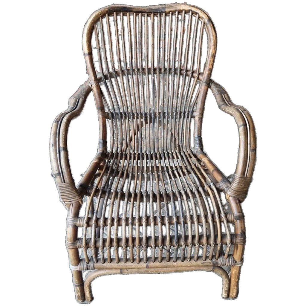 Bruine Bamboe Fauteuil Tuinstoel image 1