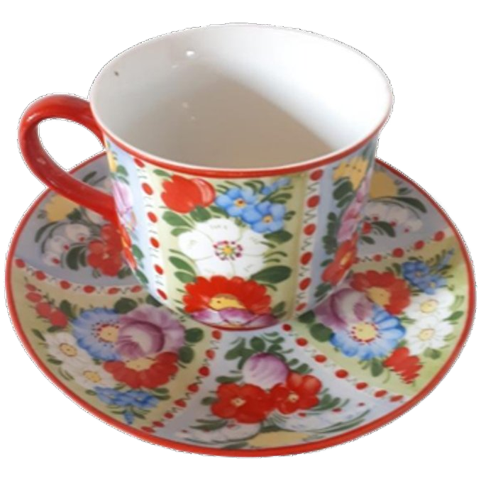 Antieke Kop En Schotel Vintage Kop En Schotel Servies image 1