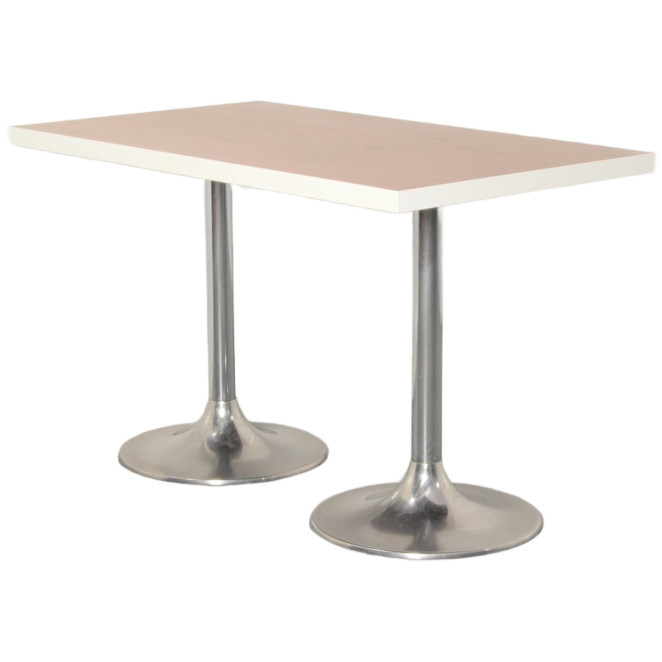 Solidesk Kantinetafel, Bruin Blad, 120 X 70 Cm, Vaste Hoogte Onderstel image 1