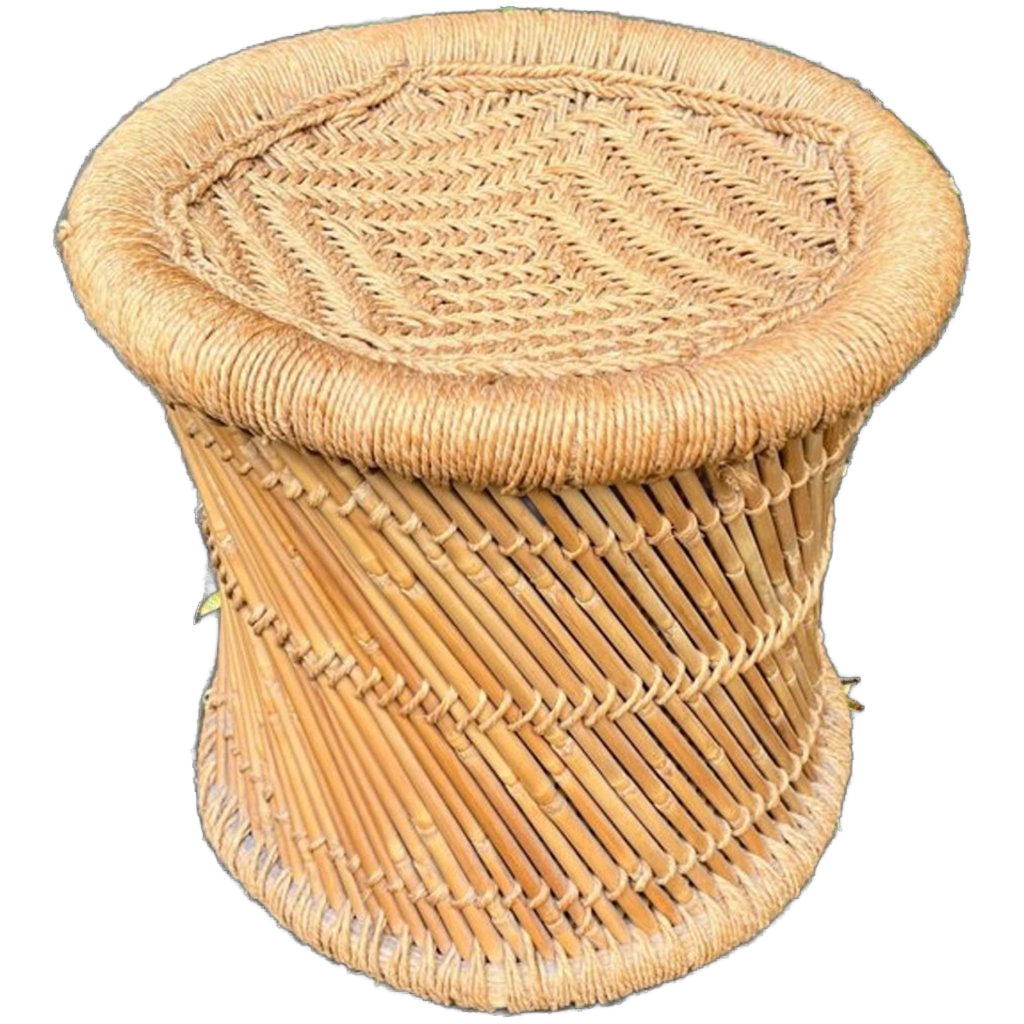 Vintage Bamboe - Jute Krukje/bijzettafeltje image 1