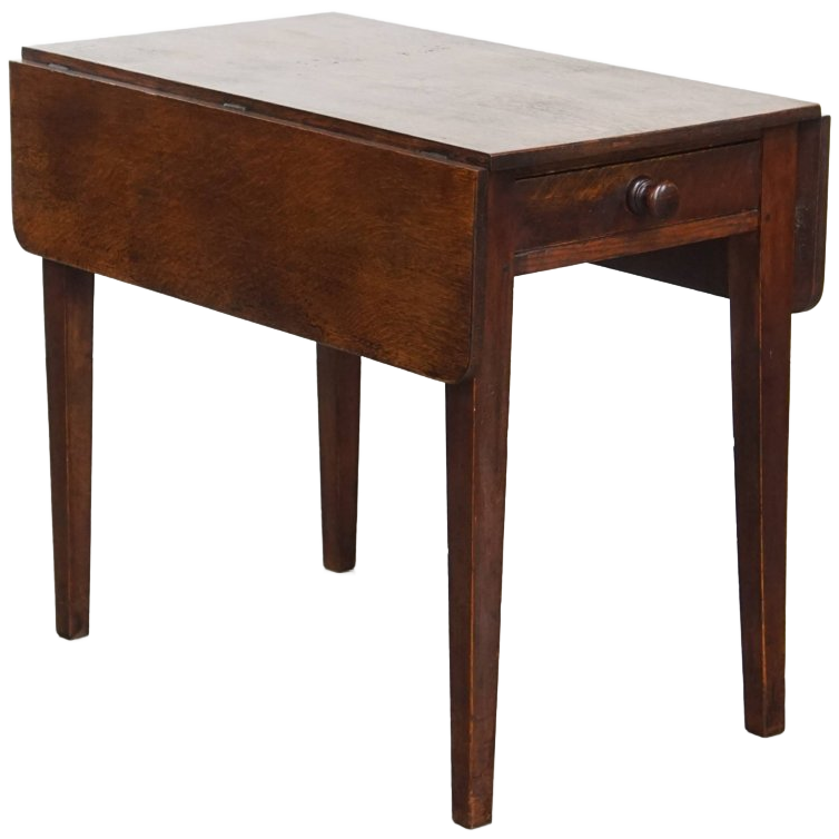 Leuke En Praktische Engelse Antieke Pembroke/ Side Table/ Eettafeltje Van Eikenhout image 1